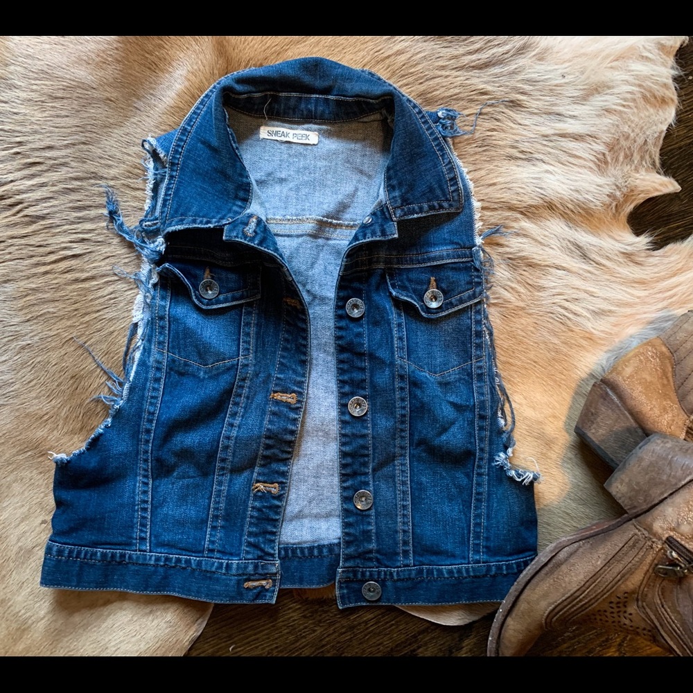 Vintage denim vest